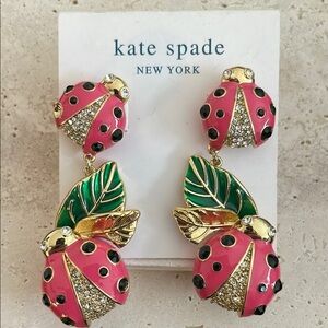 Kate Spade Pink and Green Ladybug Jewelry